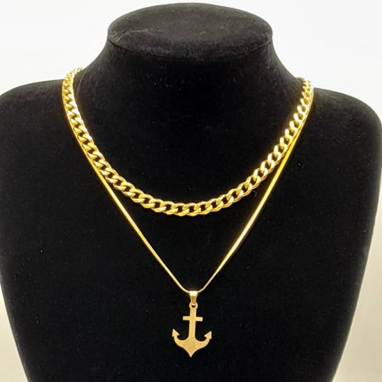 Cuban with Steel Chain and Pendant 30 Cuban with Steel Chain and Pendant 30