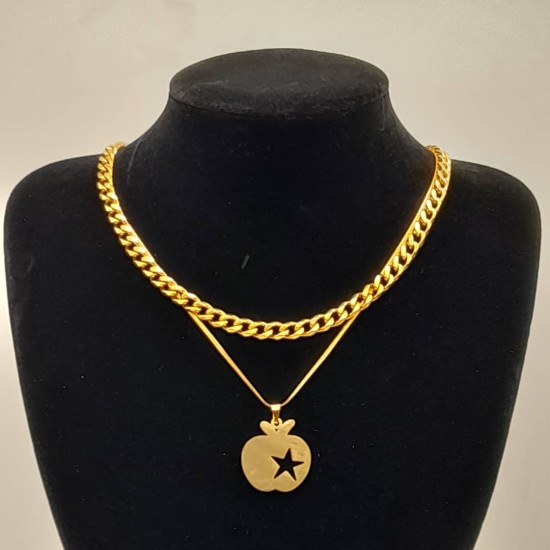 Cuban with Steel Chain and Pendant 37 Cuban with Steel Chain and Pendant 37