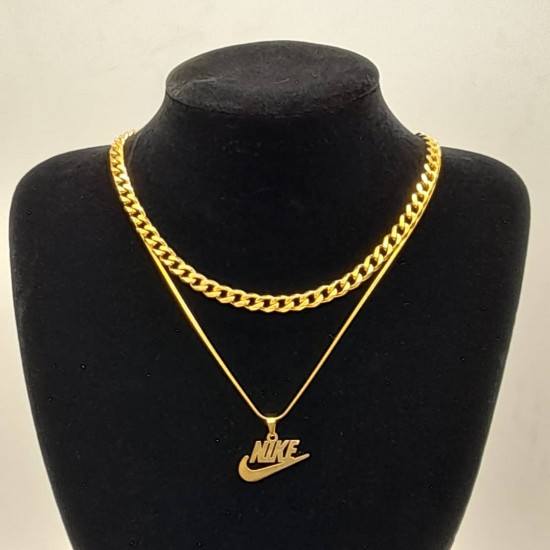 Cuban with Steel Chain and Pendant 35 Cuban with Steel Chain and Pendant 35