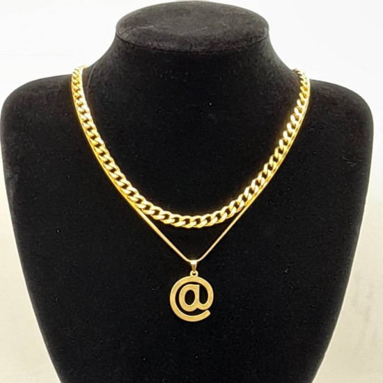 Cuban with Steel Chain and Pendant 19 Cuban with Steel Chain and Pendant 19