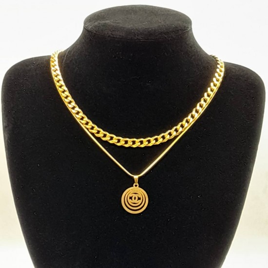Cuban with Steel Chain and Pendant 23 Cuban with Steel Chain and Pendant 23