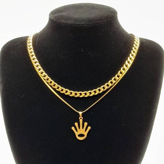Cuban with Steel Chain and Pendant 12 Cuban with Steel Chain and Pendant 12