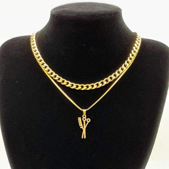 Cuban with Steel Chain and Pendant 3 Cuban with Steel Chain and Pendant 3