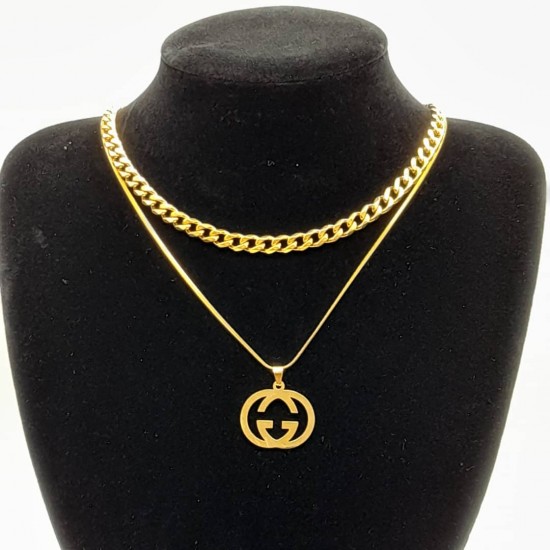 Cuban with Steel Chain and Pendant 13 Cuban with Steel Chain and Pendant 13