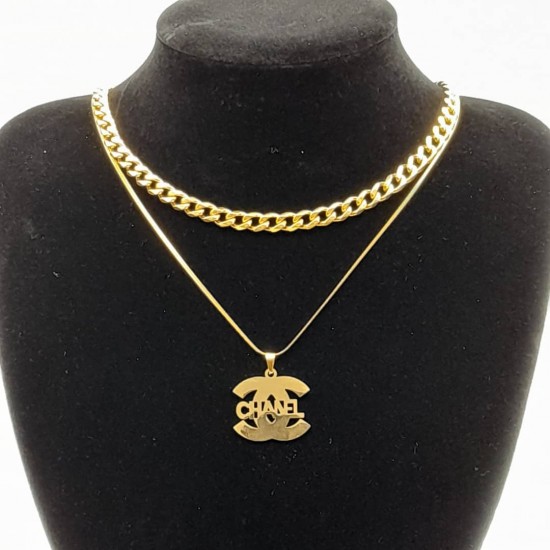 Cuban with Steel Chain and Pendant 22 Cuban with Steel Chain and Pendant 22