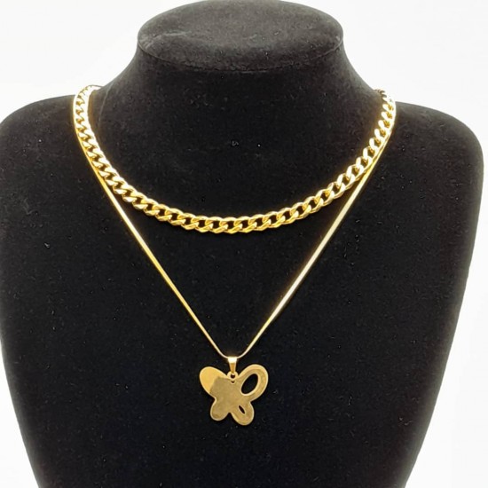 Cuban with Steel Chain and Pendant 17 Cuban with Steel Chain and Pendant 17