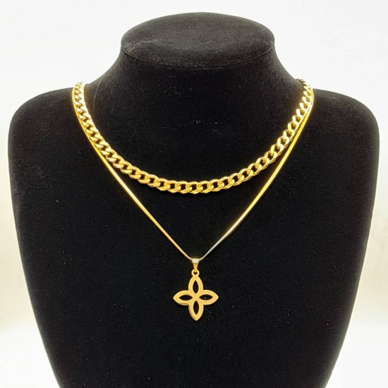 Cuban with Steel Chain and Pendant 15 Cuban with Steel Chain and Pendant 15